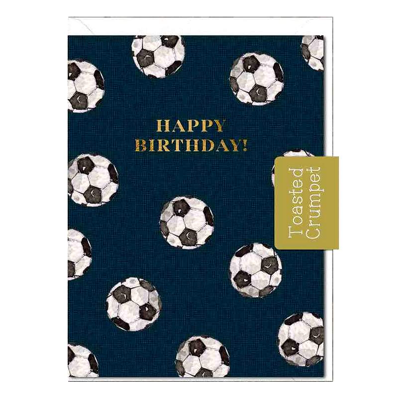 Toasted Crumpet Designs Happy Birthday Football Mini Card MM104 front