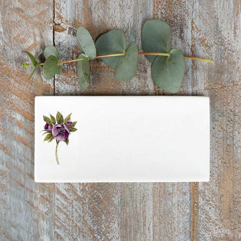 Toasted Crumpet Designs Hellebore Rectangular Soap Dish FSD34 lifestyle