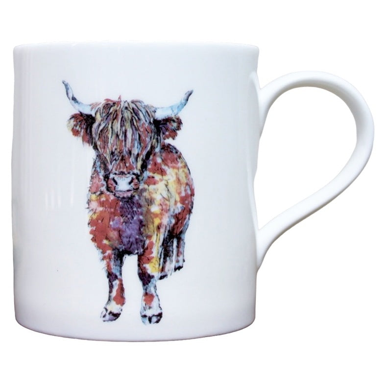 Toasted Crumpet Designs Highland Cow Mug Gift Boxed FM09 front
