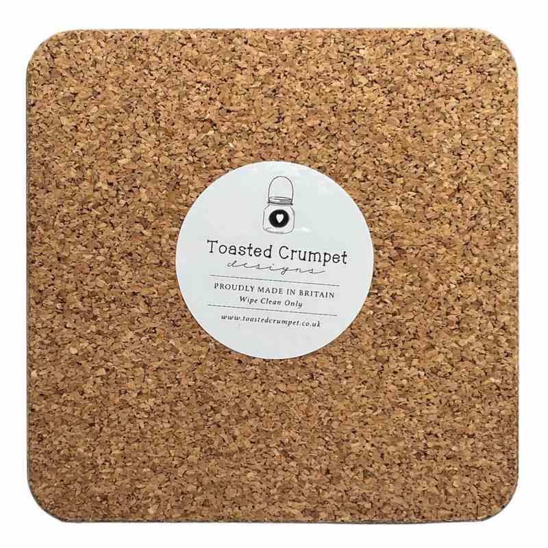 Toasted Crumpet Designs Luxury Coaster Blue Tit TWC11 back