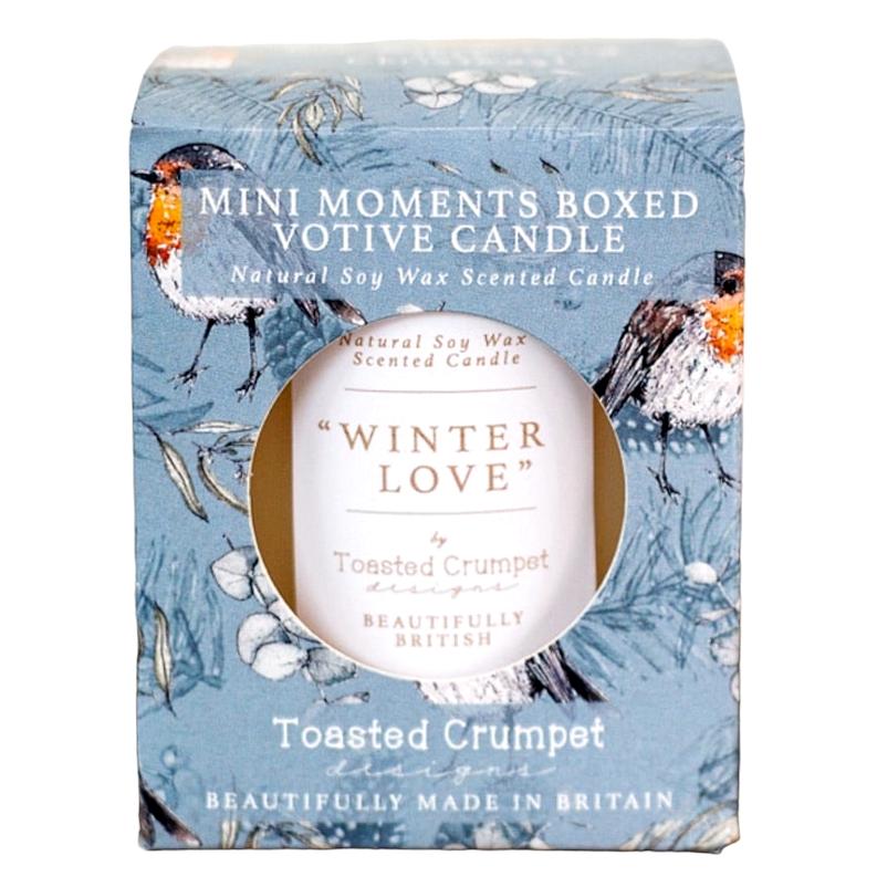 Toasted Crumpet Designs Mini Moments Boxed Votive Candle Robin MV49 boxed
