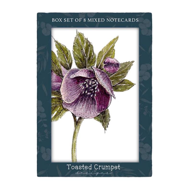 Toasted Crumpet Designs Mulberry Collection Box 8 Notecards BX11 front
