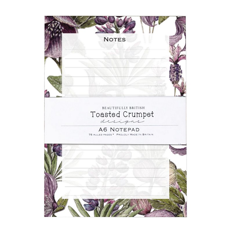 Toasted Crumpet Designs Mullberry Pure A6 Notepad NPAD52 front