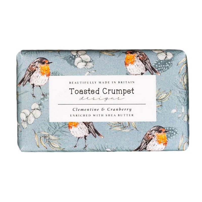 Toasted Crumpet Designs Robin & Eucalyptus Blue Soap 190g SO28 front