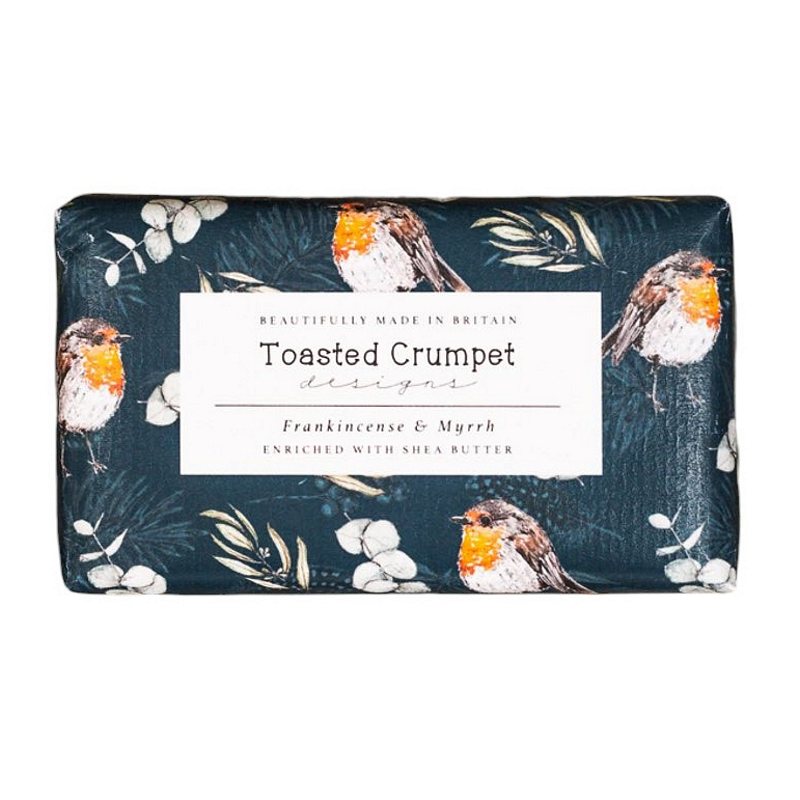 Toasted Crumpet Designs Robin & Eucalyptus Noir Soap 190g SO27 front