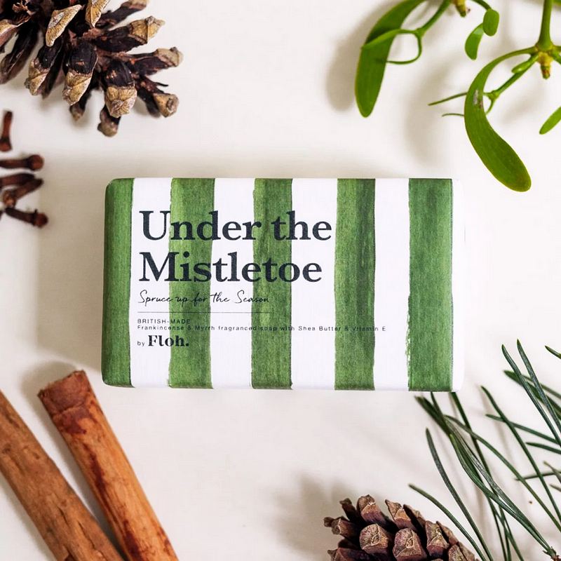 Toasted Crumpet Designs Under The Mistletoe Soap flatlay