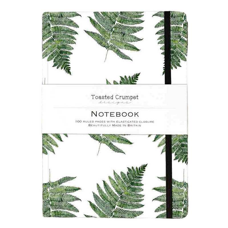 Toasted Crumpet Designs Woodland Fern Pure A5 Lined Notebook NO23 front