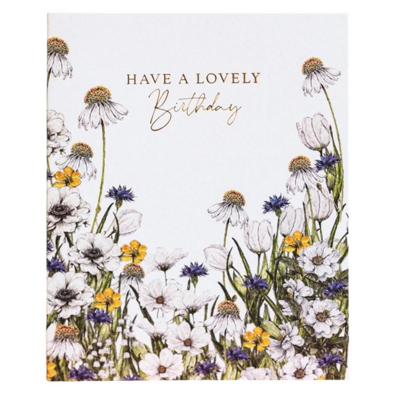 Toasted Crumpet Have A Lovely Birthday Wildflower Meadows Card RW13 front
