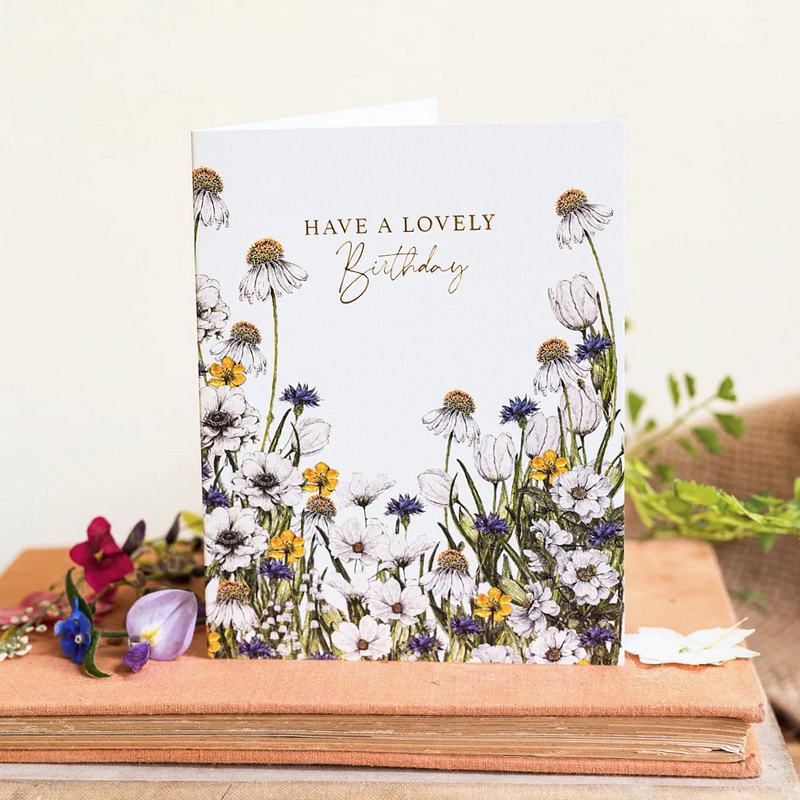 Toasted Crumpet Have A Lovely Birthday Wildflower Meadows Card RW13 lifestyle