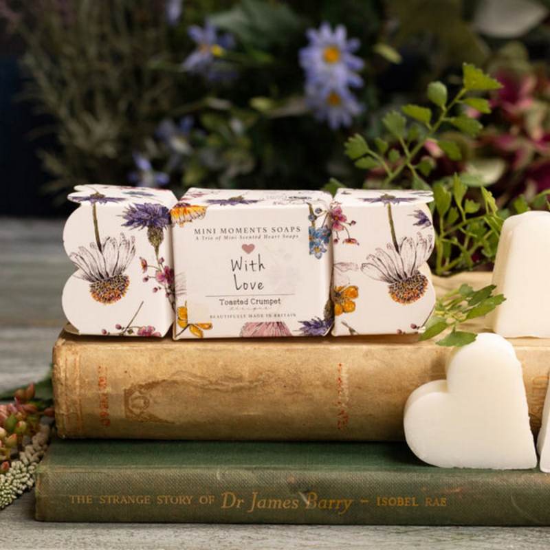 Toasted Crumpet Mini Moments Boxed Trio of Heart Soaps - Regency Collection MS71 lifestyle