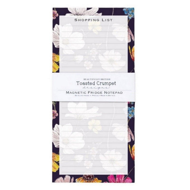 Toasted Crumpet Designs Regency Gardens Magnetic Shopping List Pad SPAD70 front