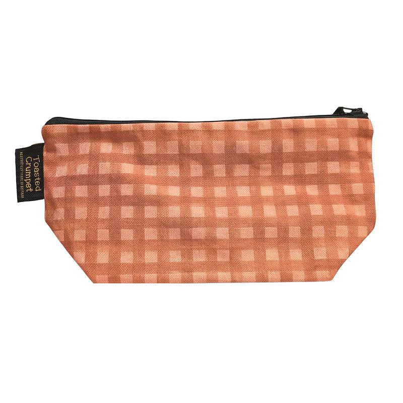 Toasted Crumpet Heather Blush Check Makeup Bag MB105 front