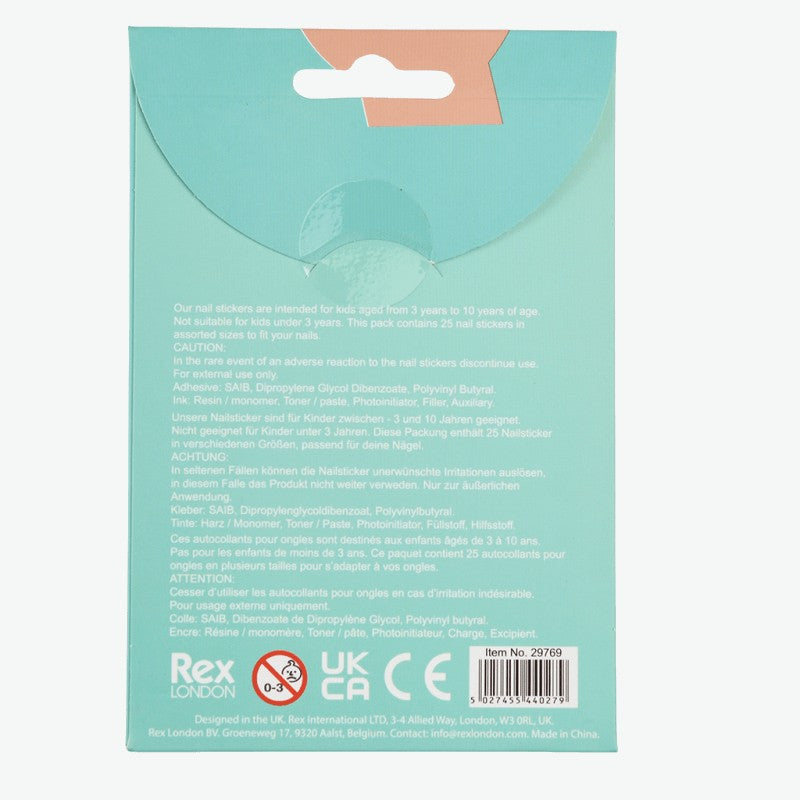 Top Banana Children's Nail Stickers back