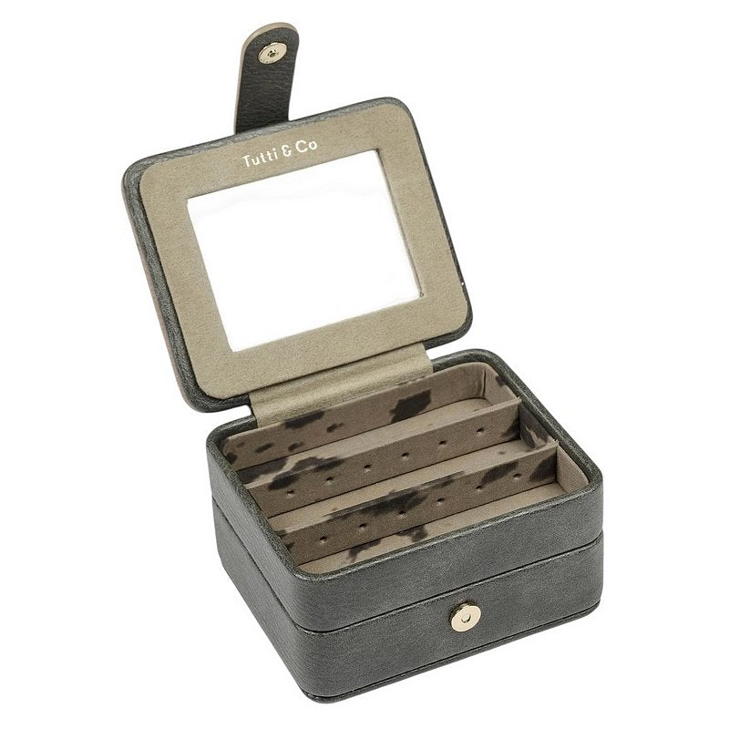 Bay Small Jewellery Box in Grey and Tan
