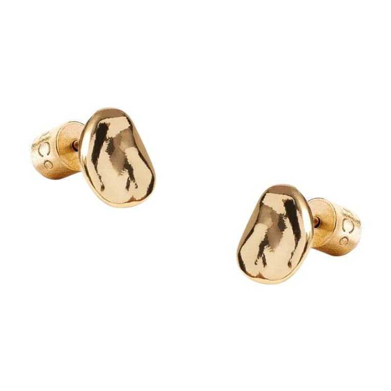 Tutti & Co Jewellery Balance Stud Earrings Gold