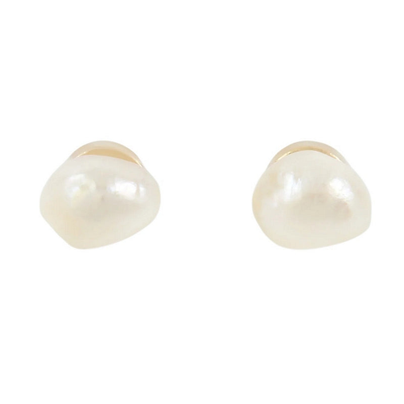Tutti & Co Jewellery Baroque Pearl Earrings Gold EA746G front