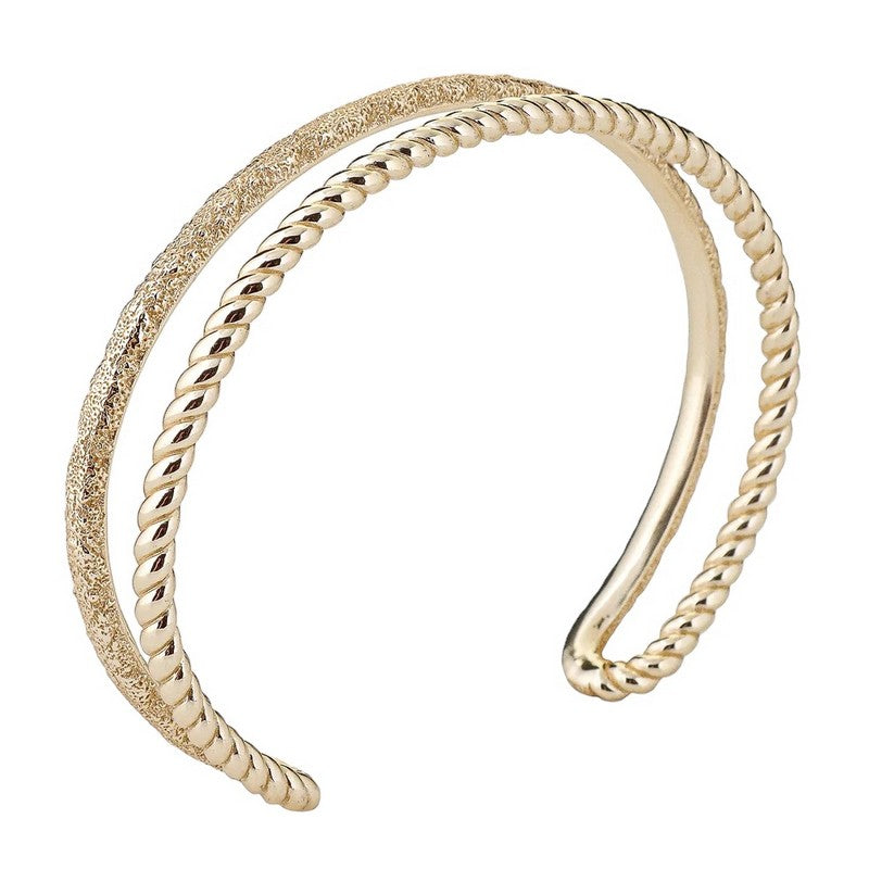 Tutti & Co Jewellery Braid Bangle Gold BR631G main
