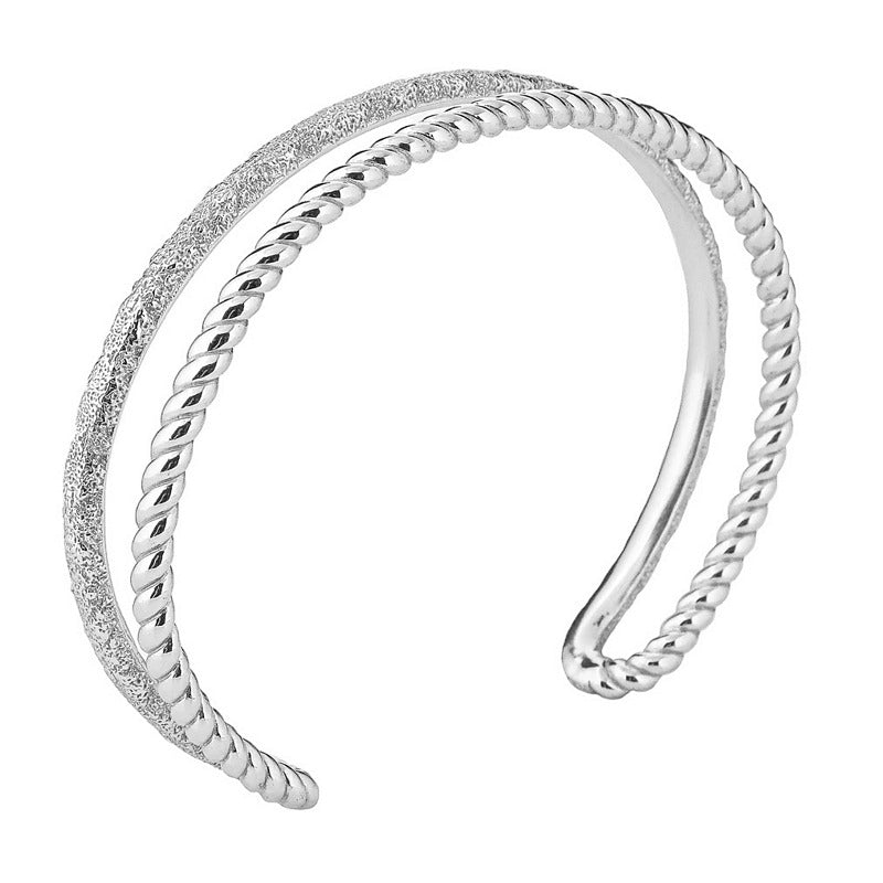 Tutti & Co Jewellery Braid Bangle Silver BR631S main