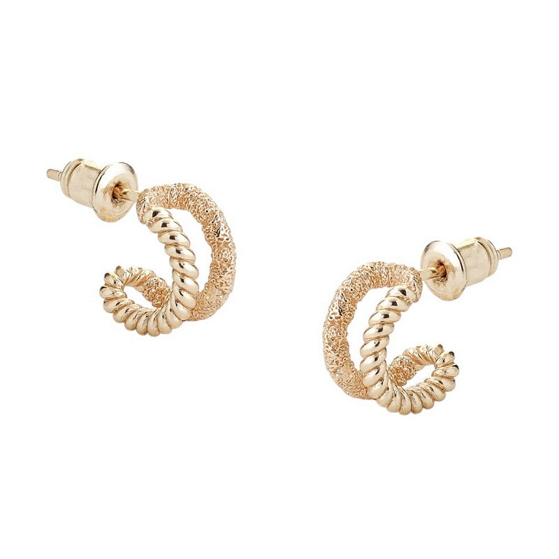 Tutti & Co Jewellery Braid Earrings Gold EA590G main