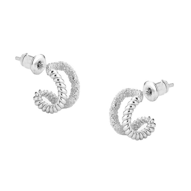 Tutti & Co Jewellery Braid Earrings Silver EA590S main