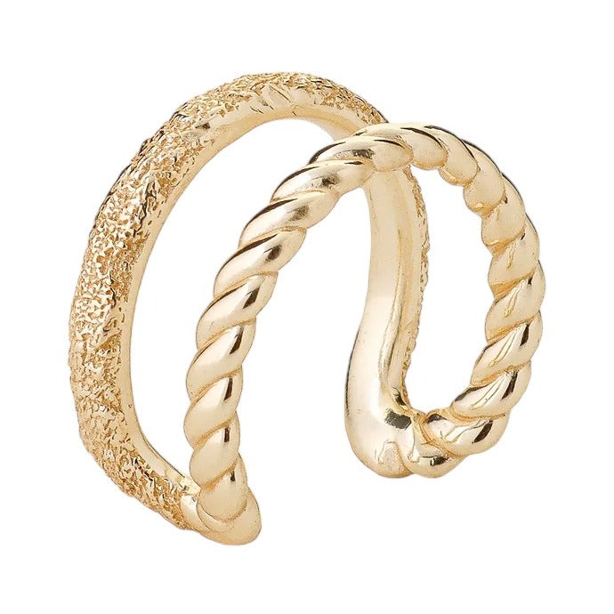 Tutti & Co Jewellery Braid Ring Gold RN335G main
