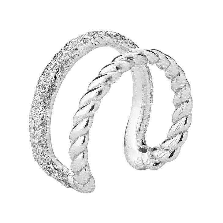 Tutti & Co Jewellery Braid Ring Silver RN335S main
