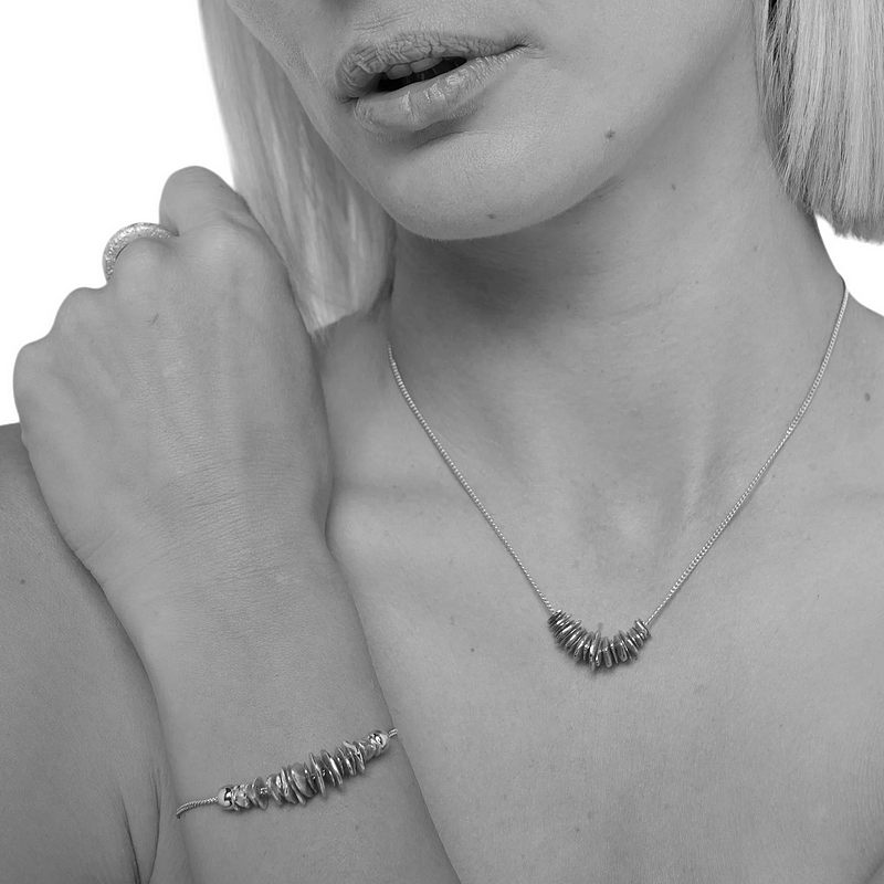 Tutti & Co Jewellery Cairn Necklace Silver NE807S model