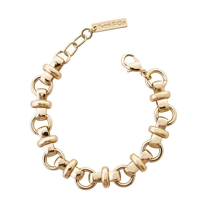 Tutti & Co Jewellery Connection Bracelet Gold BR731G front