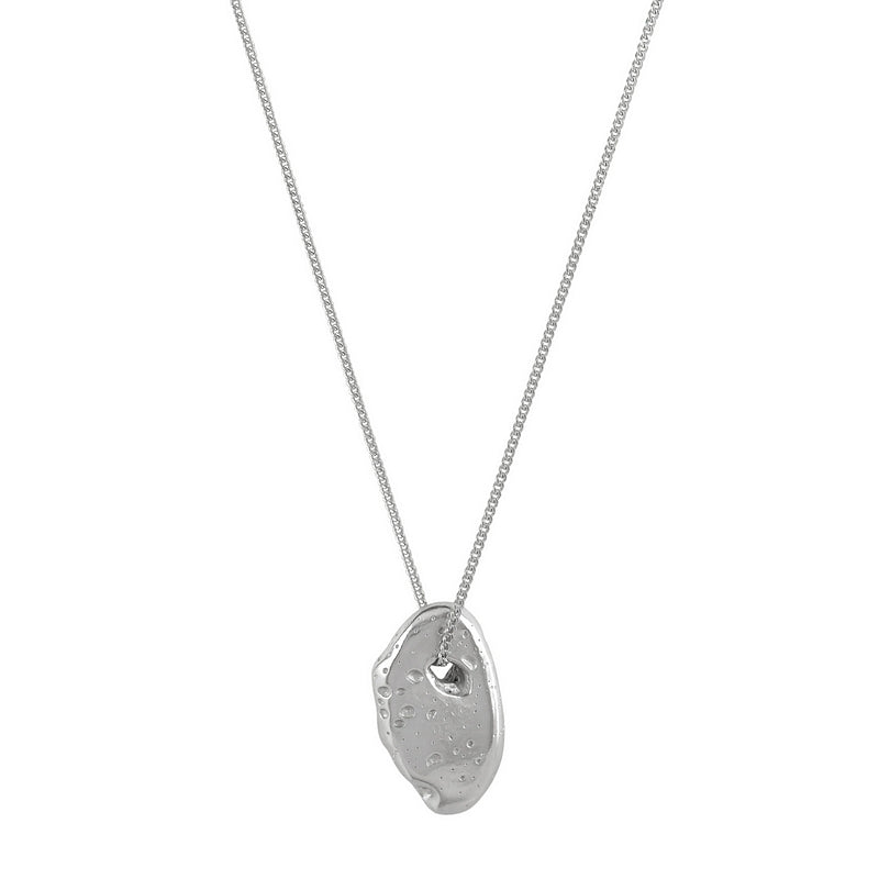 Tutti & Co Jewellery Fossil Necklace Silver NE798S front