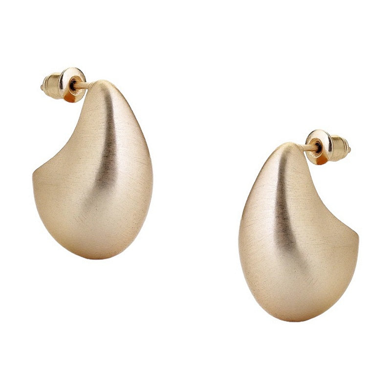 Tutti & Co Jewellery Hush Earrings Brushed Gold EA578G main