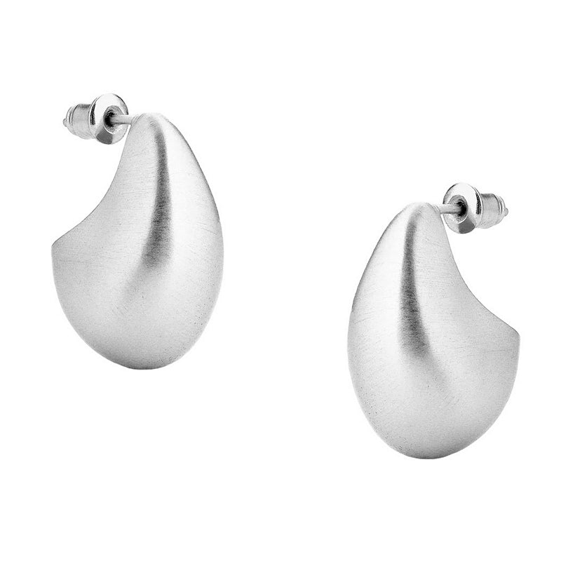 Tutti & Co Jewellery Hush Earrings Brushed Silver EA578S main