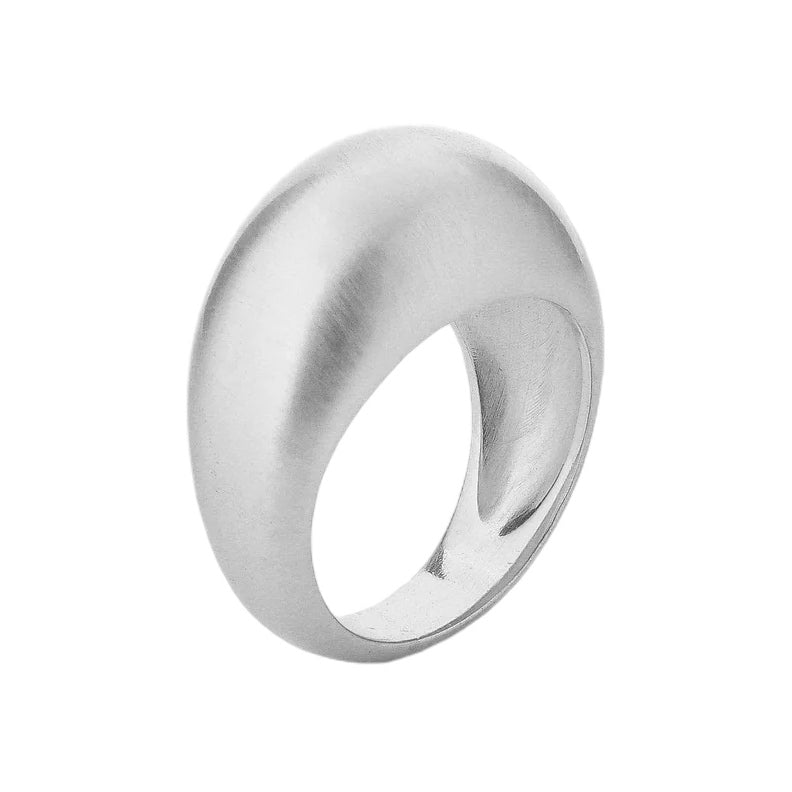 Tutti & Co Jewellery Hush Ring Brushed Silver