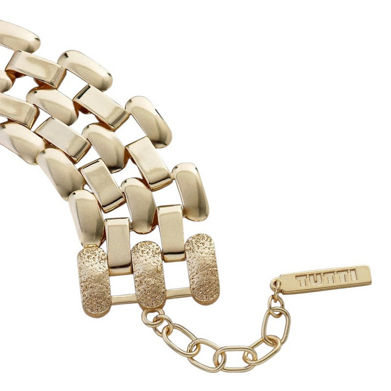 Tutti & Co Jewellery Linear Bracelet Gold BR710G detail