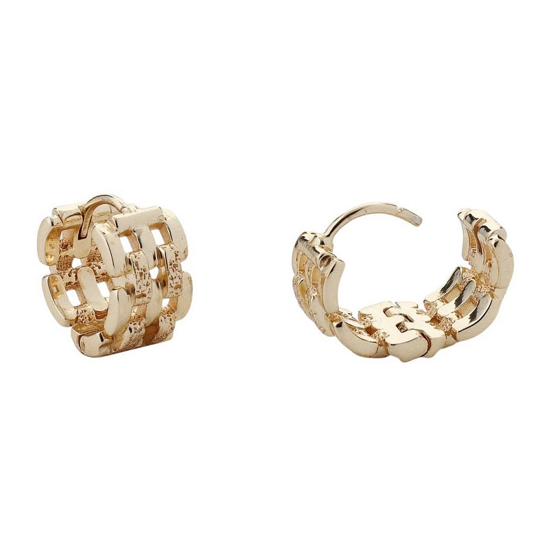 Tutti & Co Jewellery Linear Earrings Gold EA720G open
