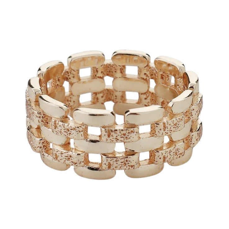 Tutti & Co Jewellery Linear Ring Gold RN364G main