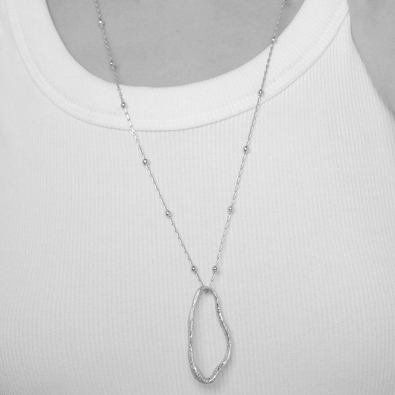 Tutti & Co Jewellery Mira Necklace Silver NE805S model