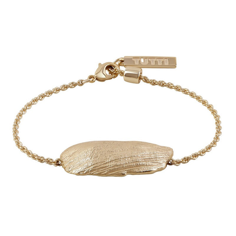 Tutti & Co Jewellery Ora Bracelet Gold BR737G front