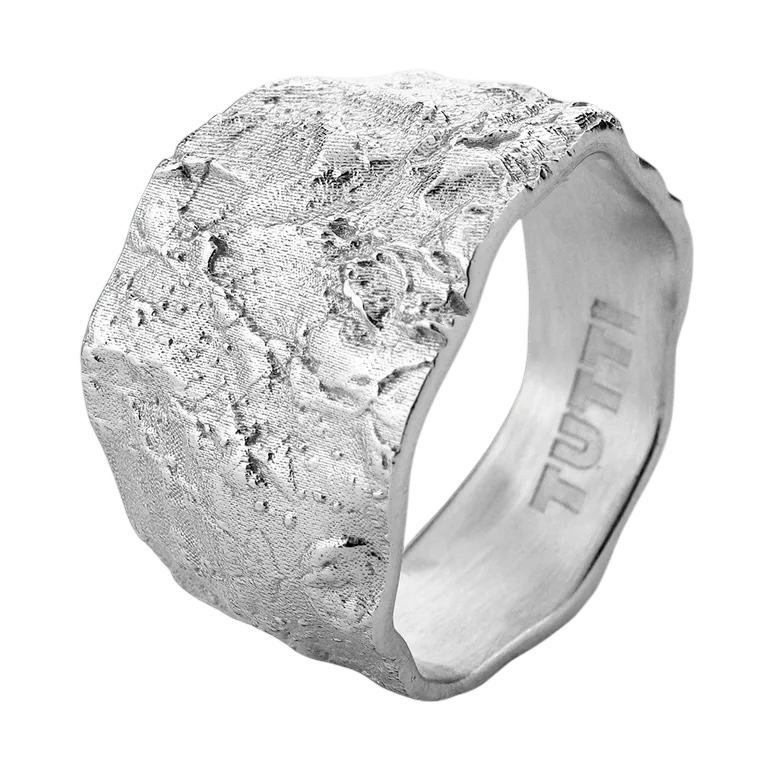 Tutti & Co Jewellery Revere Ring Silver angled