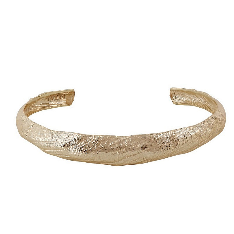 Tutti & Co Jewellery Ria Bangle Gold BR738G front