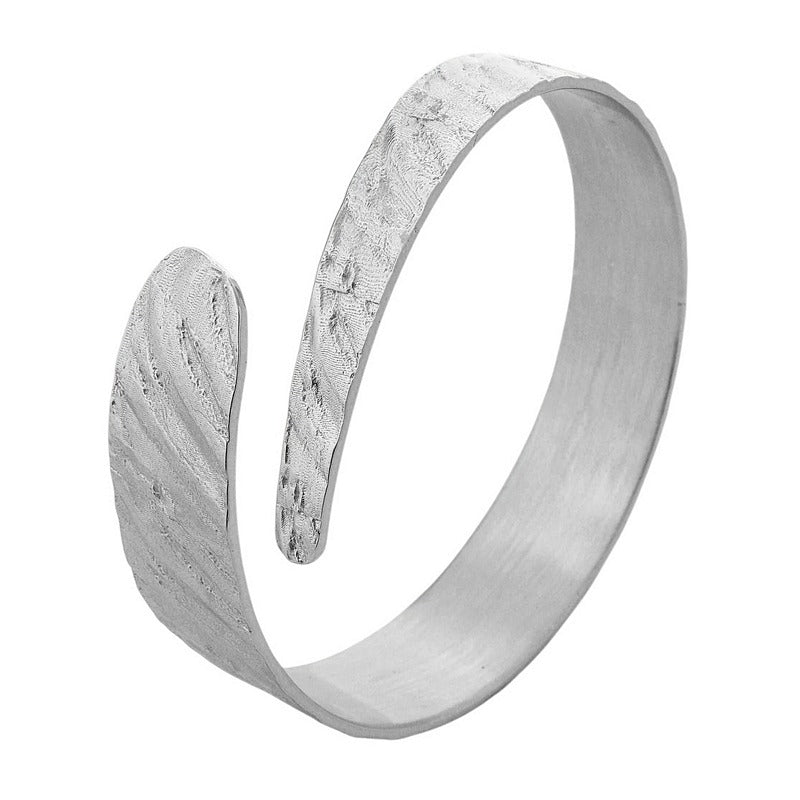 Tutti & Co Jewellery Riva Bangle Silver BR715S angled
