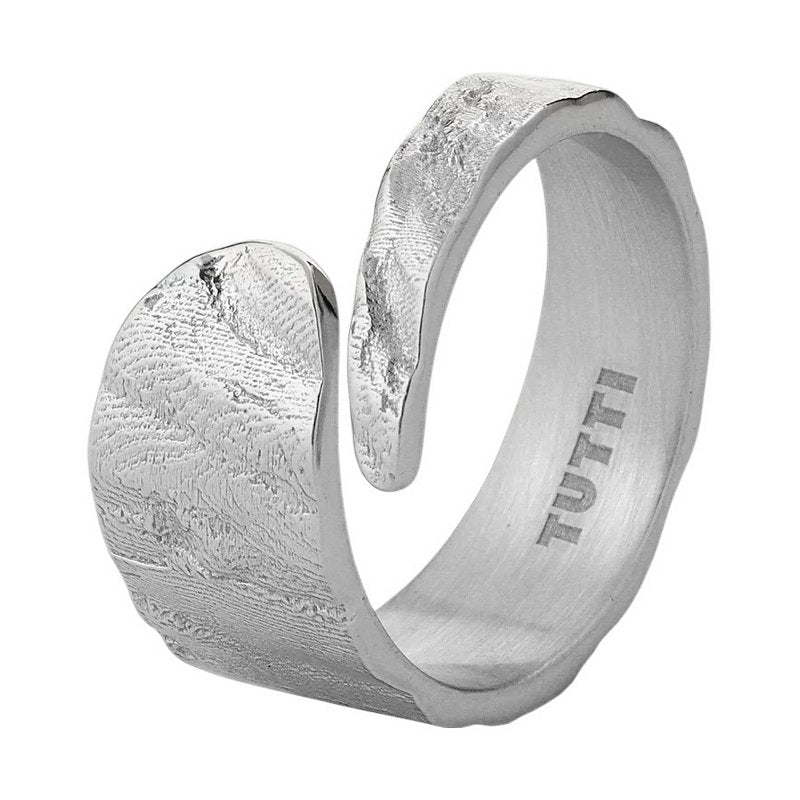 Tutti & Co Jewellery Riva Ring Silver RN365S angled
