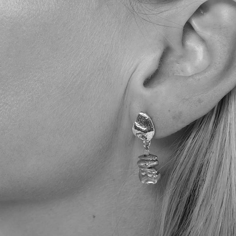 Tutti & Co Jewellery Row Earrings Silver EA750S model