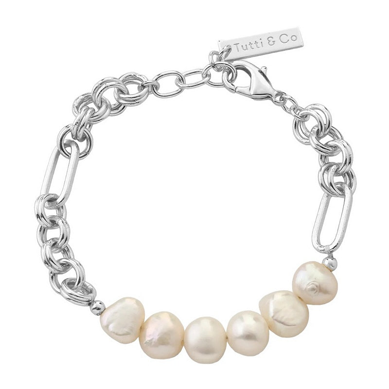 Tutti & Co Jewellery Royal Freshwater Pearl Bracelet Silver BR623S main