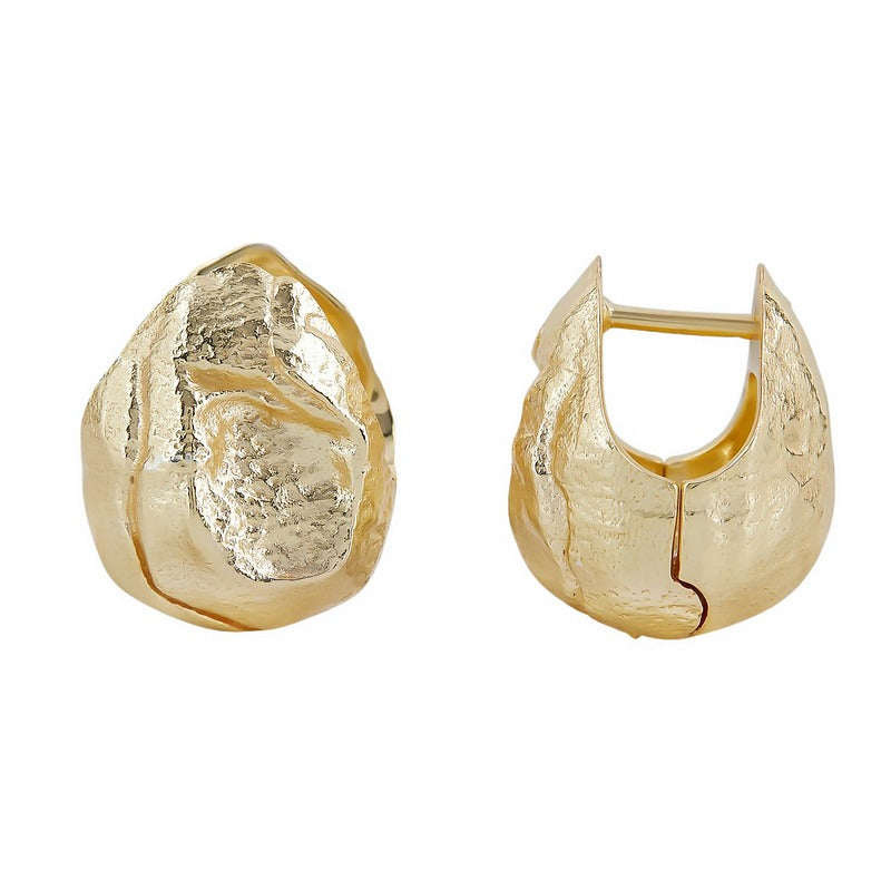 Tutti & Co Jewellery Silt Earrings Gold EA735G front