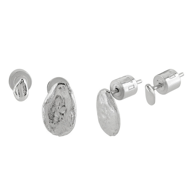 Tutti & Co Jewellery Stone Earring Set Silver EA758S front
