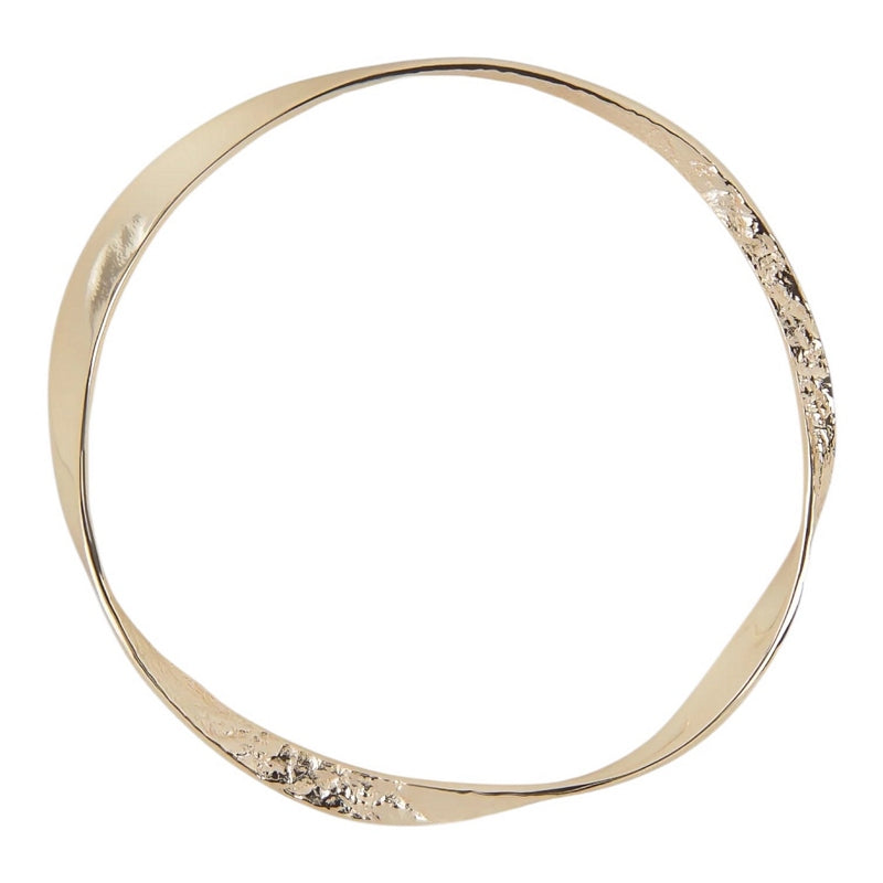 Tutti & Co Jewellery Texture Coastal Bangle Gold BR530G main