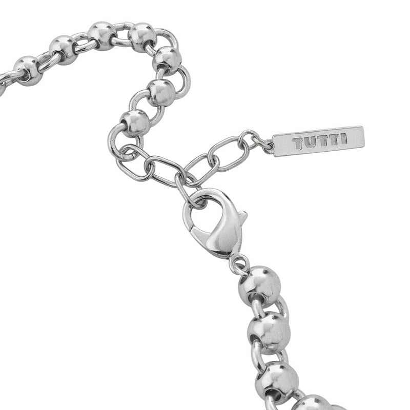 Tutti & Co Jewellery Tideform Necklace Silver NE785S detail