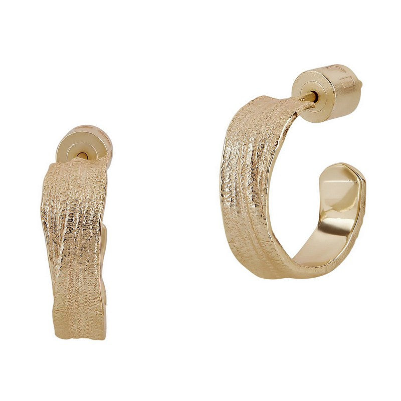 Tutti & Co Jewellery Trace Earrings Gold EA765G side