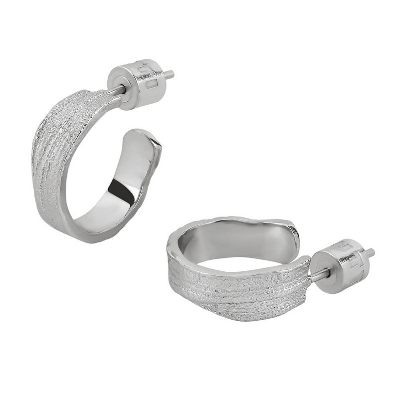 Tutti & Co Jewellery Trace Earrings Silver EA765S angle