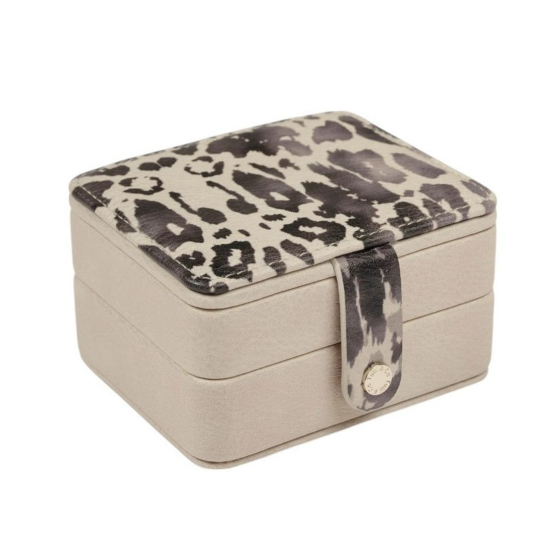 Tutti & Co Leopard Small Jewellery Box Cream JB36 main